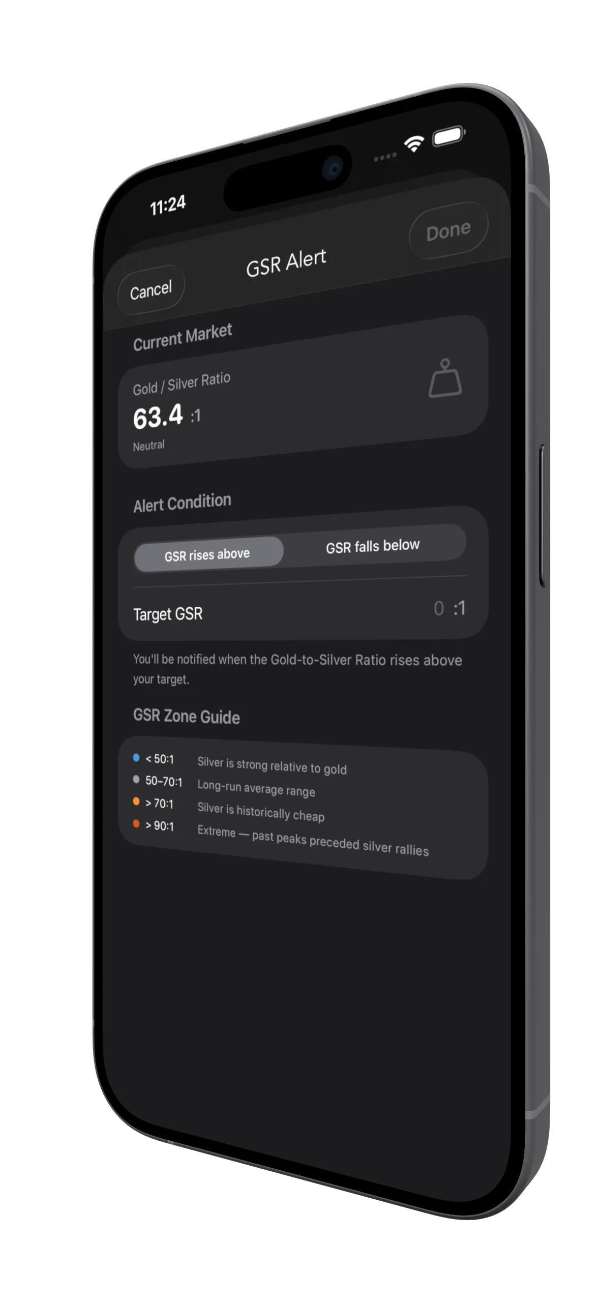 BullionCoin Network smart alerts for ratio monitoring
